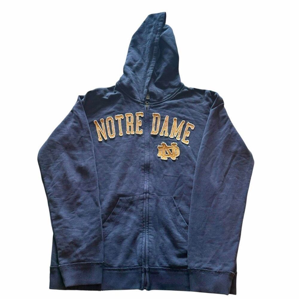 Notre Dame Banner Supply Co. full zip sweater size medium relaxed fit